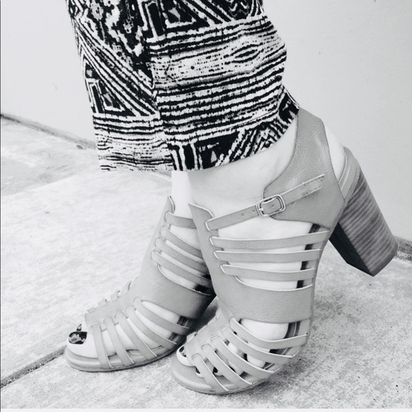 Free People Shoes - Boho Off White Fisherman Caged Block Heel Sandal